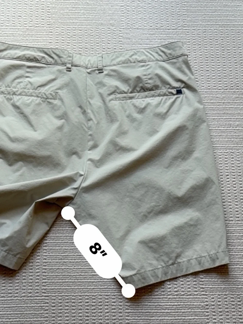 Onward Reserve Men's Flat-Front Performance Shorts in Light Tan.  Size 36.